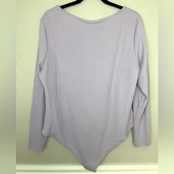 H&M Purple Ribbed Long Sleeve Body Suit Size XXL - Picture 3 of 4